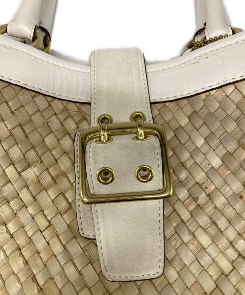 COACH（コーチ）COACH (コーチ) 編み込みハンドバッグ ホワイトの古着・服飾アイテム