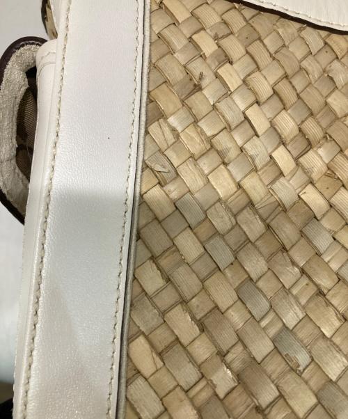 COACH（コーチ）COACH (コーチ) 編み込みハンドバッグ ホワイトの古着・服飾アイテム