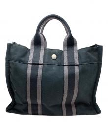 HERMES（エルメス）の古着「フールトゥPM/キャンバストートバッグ」｜ブラック