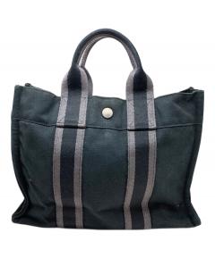 中古・古着通販】HERMES (エルメス) コットンキャンバストートバッグ