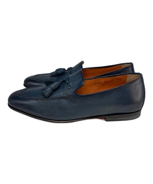 Santoni（サントーニ）Santoni (サントーニ) タッセルローファー ネイビー サイズ:24.5cmの古着・服飾アイテム