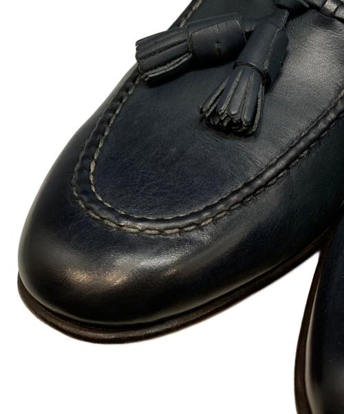 Santoni（サントーニ）Santoni (サントーニ) タッセルローファー ネイビー サイズ:24.5cmの古着・服飾アイテム