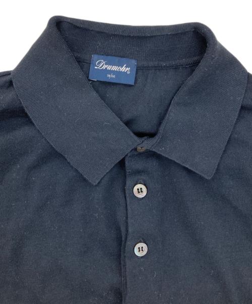 Drumohr（ドルモア）Drumohr (ドルモア) コットンニットポロシャツ ネイビー サイズ:48の古着・服飾アイテム