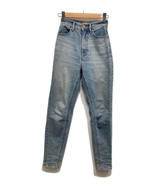 YANUK（ヤヌーク）YANUK (ヤヌーク) ETRE TOKYO (エトレトウキョウ) Peg top Denim スカイブルー サイズ:21の古着・服飾アイテム