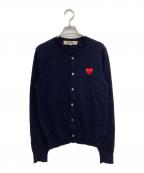 PLAY COMME des GARCONSプレイコムデギャルソン）の古着「クルーネックウールカーディガン」｜ネイビー