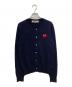 PLAY COMME des GARCONS（プレイコムデギャルソン）の古着「クルーネックウールカーディガン」｜ネイビー