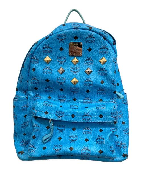 MCM（エムシーエム）MCM (エムシーエム) スタッズリュック スカイブルーの古着・服飾アイテム