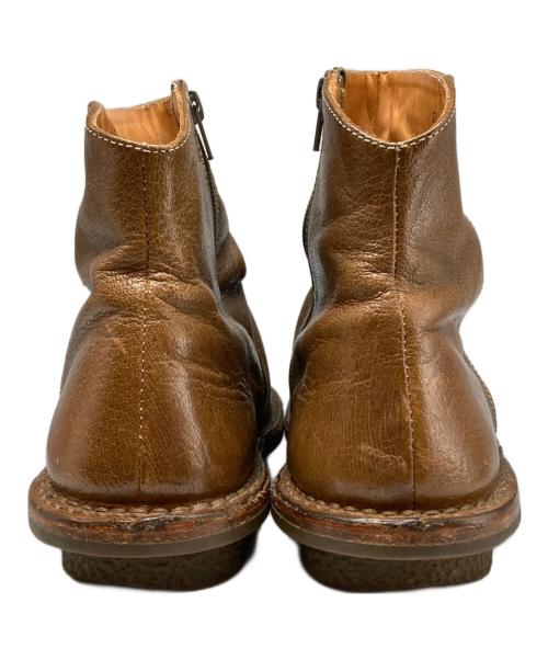 Trippen（トリッペン）Trippen (トリッペン) PLEATS/サイドジップレザーブーツ ブラウン サイズ:SIZE38の古着・服飾アイテム