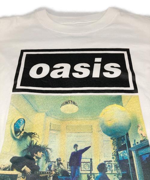 Adam et Rope（アダム エ ロペ）Adam et Rope (アダム エ ロペ) oasis (オアシス) バンドTシャツ/長袖カットソー ホワイト サイズ:Lの古着・服飾アイテム