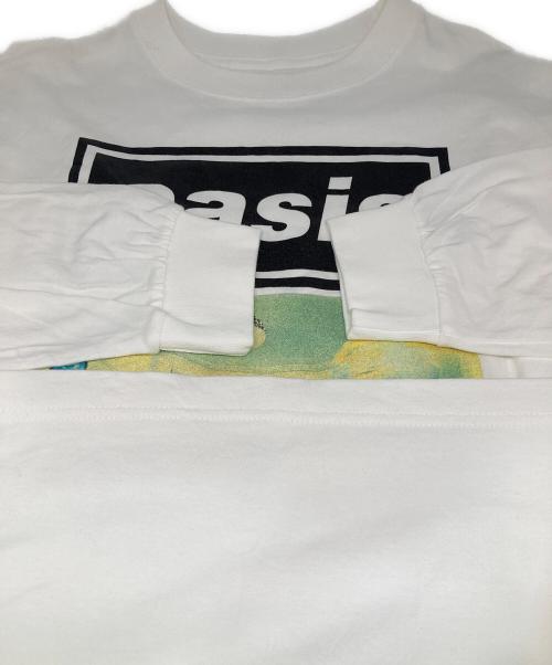 Adam et Rope（アダム エ ロペ）Adam et Rope (アダム エ ロペ) oasis (オアシス) バンドTシャツ/長袖カットソー ホワイト サイズ:Lの古着・服飾アイテム
