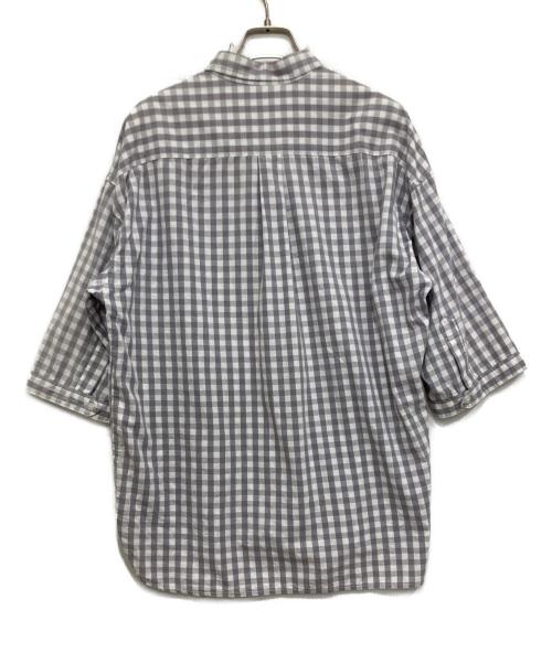 The Duffer of ST.George（ザ ダファーオブセントジョージ）The DUFFER of ST.GEORGE (ザ ダファーオブセントジョージ) 半袖チェックシャツ グレー サイズ:Mの古着・服飾アイテム
