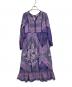 ne quittez pas（ヌキテパ）の古着「ETHNIC PRINT FRILLED DRESS」｜パープル