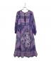 ne quittez pas (ヌキテパ) ETHNIC PRINT FRILLED DRESS パープル サイズ:記載なし：7000円