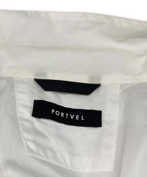 PORTVEL（ポートヴェル）PORTVEL (ポートヴェル) OPEN COLLAR SHIRT S/S/半袖シャツ ホワイト サイズ:2の古着・服飾アイテム