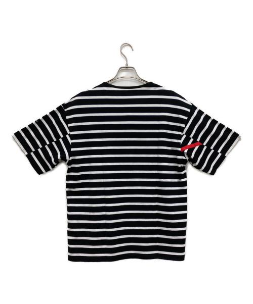 PHINGERIN（フィンガリン）PHINGERIN (フィンガリン) STROKE TEE HIDE MARIN BORDER ボーダーTシャツ ブラック サイズ:Lの古着・服飾アイテム
