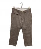 ALLEGEアレッジ）の古着「Double-knee check pants」｜ベージュ