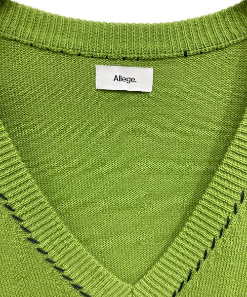 ALLEGE（アレッジ）ALLEGE (アレッジ) ニットベスト グリーン サイズ:3の古着・服飾アイテム