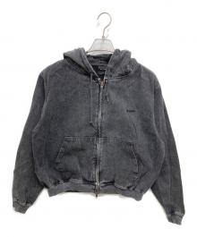 HUF（ハフ）の古着「WASHED FULL ZIP HOODIE」｜ブラック