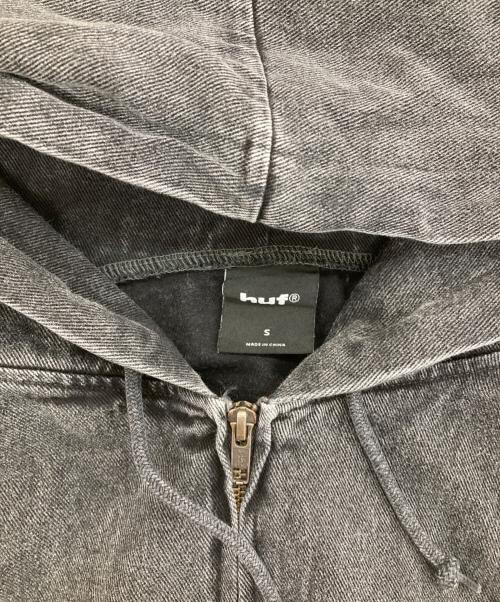 HUF（ハフ）HUF (ハフ) WASHED FULL ZIP HOODIE ブラック サイズ:Sの古着・服飾アイテム