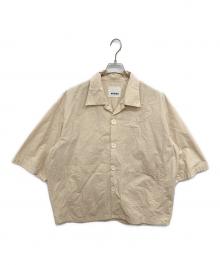 MYTHINKS（マイシンクス）の古着「オーピンカラーハーフスリーブシャツ」｜ベージュ