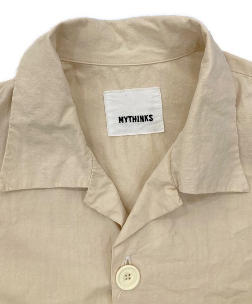 MYTHINKS（マイシンクス）mythinks (マイシンクス) オーピンカラーハーフスリーブシャツ ベージュ サイズ:Sの古着・服飾アイテム
