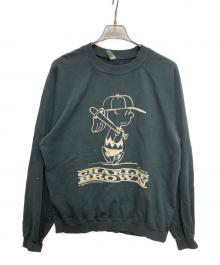 FREERAGE×PEANUTS（フリーレイジ×ピーナッツ）の古着「ユーズド加工ラグラン」｜グレー
