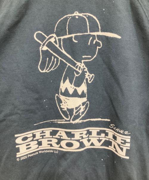 FREERAGE（フリーレイジ）FREERAGE (フリーレイジ) PEANUTS (ピーナッツ) ユーズド加工ラグラン グレー サイズ:Lの古着・服飾アイテム