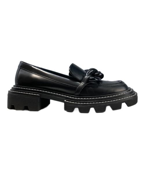 CHARLES & KEITH（チャールズアンドキース）CHARLES & KEITH (チャールズアンドキース) チェーンローファーローファー ブラック サイズ:37の古着・服飾アイテム