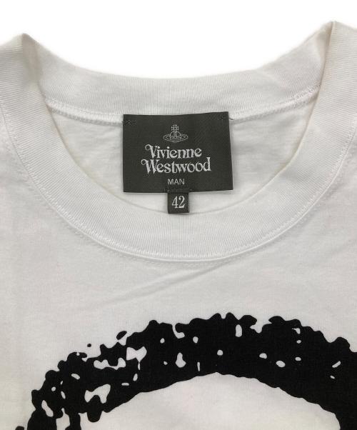 Vivienne Westwood man（ヴィヴィアン ウェストウッド マン）Vivienne Westwood man (ヴィヴィアン ウェストウッド マン) プリントTシャツ ホワイト サイズ:42の古着・服飾アイテム