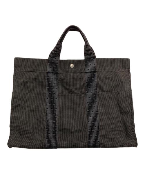 HERMES（エルメス）HERMES (エルメス) キャンバストートバッグMM グレーの古着・服飾アイテム
