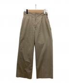 green label relaxingグリーンレーベルリラクシング）の古着「セミワイドスラックス」｜ベージュ