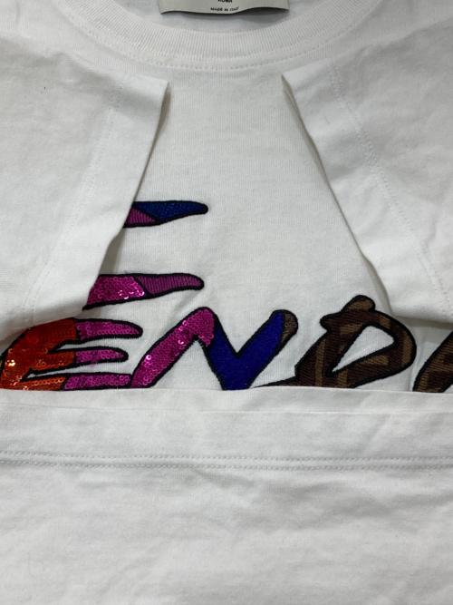 FENDI（フェンディ）FENDI (フェンディ) ブラッシュTシャツ ホワイト サイズ:XXSの古着・服飾アイテム
