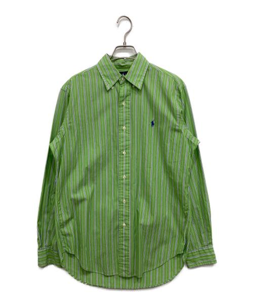 RALPH LAUREN（ラルフローレン）RALPH LAUREN (ラルフローレン) ストライプシャツ 黄緑 サイズ:Sの古着・服飾アイテム
