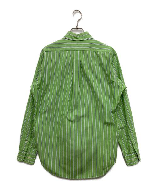 RALPH LAUREN（ラルフローレン）RALPH LAUREN (ラルフローレン) ストライプシャツ 黄緑 サイズ:Sの古着・服飾アイテム