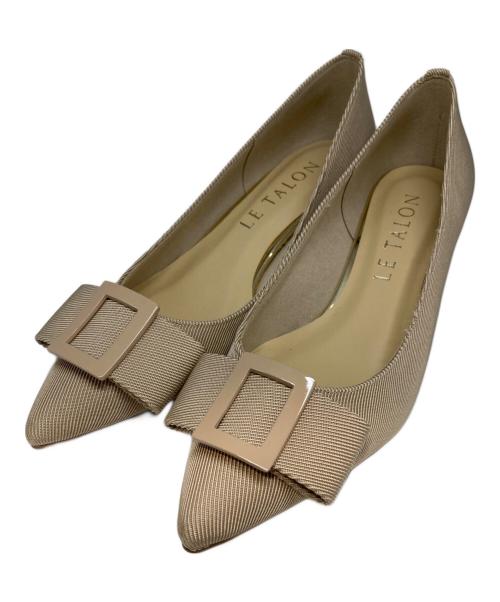 Le Talon（ル タロン）Le Talon (ル タロン) Buckle Ribbon pumps ベージュ サイズ:SIZE 22 1/2の古着・服飾アイテム