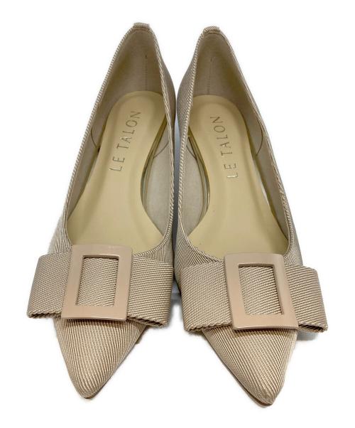 Le Talon（ル タロン）Le Talon (ル タロン) Buckle Ribbon pumps ベージュ サイズ:SIZE 22 1/2の古着・服飾アイテム