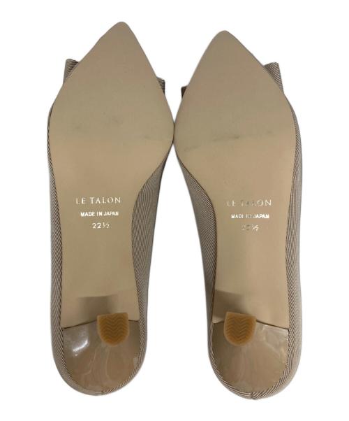 Le Talon（ル タロン）Le Talon (ル タロン) Buckle Ribbon pumps ベージュ サイズ:SIZE 22 1/2の古着・服飾アイテム