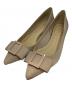 Le Talon（ル タロン）の古着「Buckle Ribbon pumps」｜ベージュ