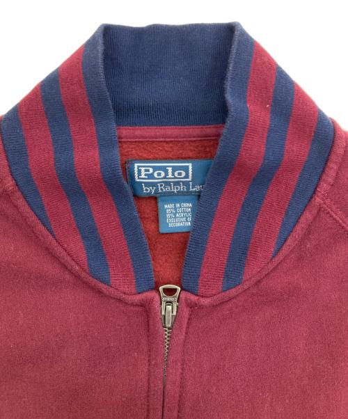 POLO RALPH LAUREN（ポロ・ラルフローレン）POLO RALPH LAUREN (ポロ・ラルフローレン) スウェットジャケット ボルドー サイズ:Mの古着・服飾アイテム