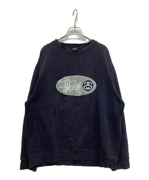 stussy（ステューシー）stussy (ステューシー) 90's ロゴ刺繍スウェット ネイビー サイズ:XLの古着・服飾アイテム