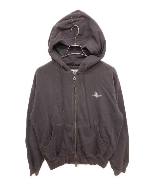 Vivienne Westwood（ヴィヴィアンウエストウッド）Vivienne Westwood (ヴィヴィアンウエストウッド) Rugged Zip Hoodie ブラック サイズ:記載なしの古着・服飾アイテム