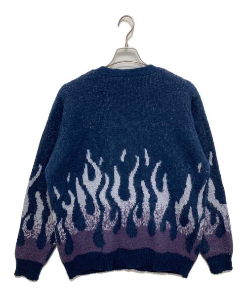 Schott（ショット）Schott (ショット) ファイヤーモヘアカーディガン ブルー サイズ:Lの古着・服飾アイテム
