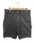 X-LARGEエクストララージ）の古着「EMBROIDERY DENIM SHORTS」｜ブラック