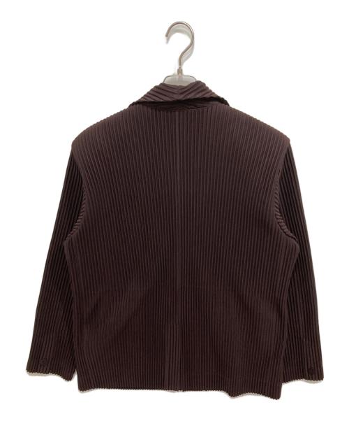 HOMME PLISSE ISSEY MIYAKE（オム プリッセ イッセイ ミヤケ）HOMME PLISSE ISSEY MIYAKE (オム プリッセ イッセイ ミヤケ) TAILORED PLEATS 2/プリーツジャケット ブラウン サイズ:3の古着・服飾アイテム