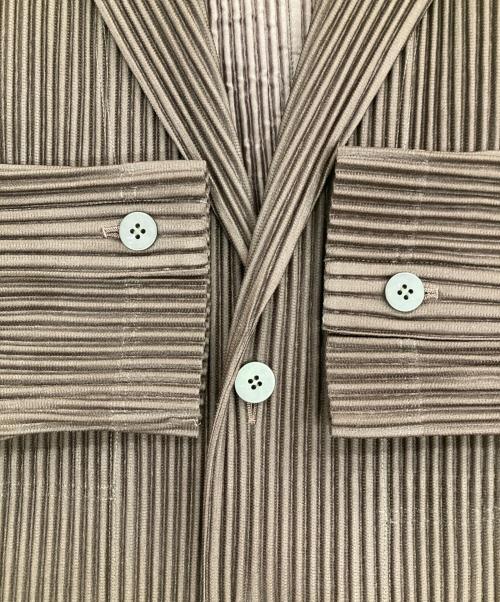 HOMME PLISSE ISSEY MIYAKE（オム プリッセ イッセイ ミヤケ）HOMME PLISSE ISSEY MIYAKE (オム プリッセ イッセイ ミヤケ) TAILORED PLEATS 2/プリーツジャケット ブラウン サイズ:3の古着・服飾アイテム