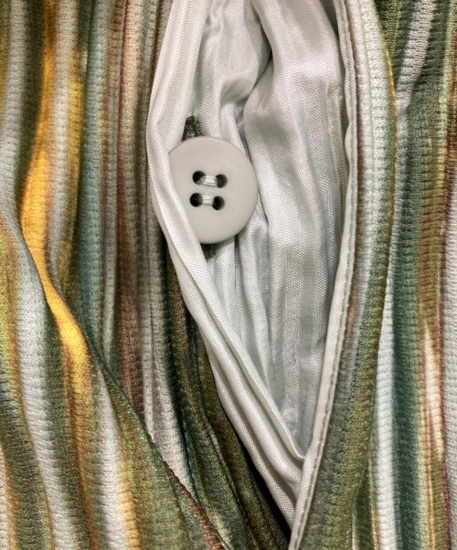 HOMME PLISSE ISSEY MIYAKE（オム プリッセ イッセイ ミヤケ）HOMME PLISSE ISSEY MIYAKE (オム プリッセ イッセイ ミヤケ) PAINT BRUSH CLOSE-UP/グラデーションプリーツパンツ グリーン サイズ:3の古着・服飾アイテム