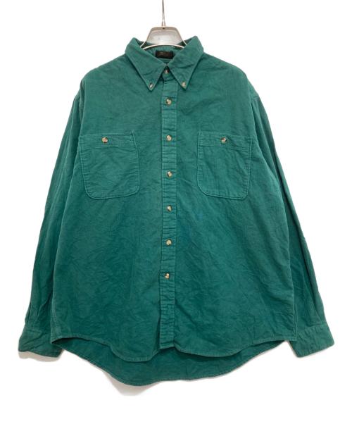 Eddie Bauer（エディーバウアー）Eddie Bauer (エディーバウアー) シャモアクロスシャツ グリーン サイズ:Lの古着・服飾アイテム