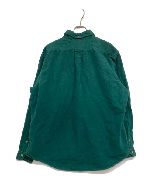 Eddie Bauer（エディーバウアー）Eddie Bauer (エディーバウアー) シャモアクロスシャツ グリーン サイズ:Lの古着・服飾アイテム