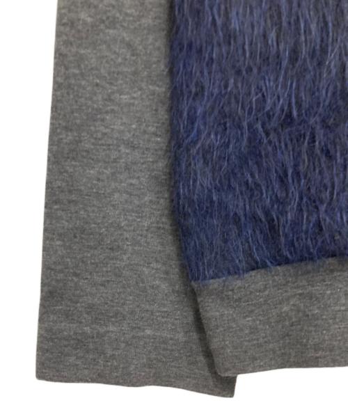 MARNI（マルニ）MARNI (マルニ) ファーパネルニット ネイビー サイズ:48の古着・服飾アイテム