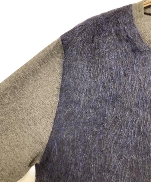 MARNI（マルニ）MARNI (マルニ) ファーパネルニット ネイビー サイズ:48の古着・服飾アイテム